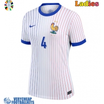 France Dayot Upamecano #4 Replica Away Shirt Ladies Euro 2024 Short Sleeve